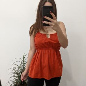 EUC Burnt Orange Baby Doll Cami Sz Small